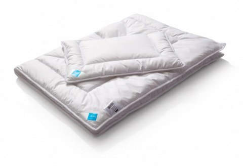 Kołdra antyalergiczna 90x120 + poduszka 40x60 Babies Mikrofibra 350g+50g komplet dziecięcy biały AMZ