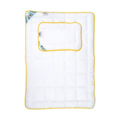 Kołdra antyalergiczna 90x120 + poduszka 40x60 Babies Niedźwiadek Honey 350g+50g komplet dziecięcy biały AMZ