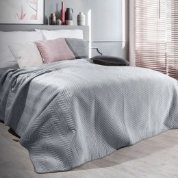 Narzuta dekoracyjna 170x210 Sofia srebrna welurowa Eurofirany
