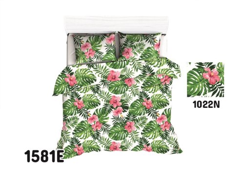 Prześcieradło bawełniane 160x200 1581E liście zielone palmy kolorowe kwiaty 1022N Prześcieradło bawełniane 160x200 1581E liście zielone palmy kolorowe kwiaty 1022N