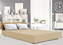Prześcieradło jersey elastan 140x200 z gumką piaskowe 26 na wysoki materac 25 cm Luxury