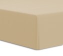 Prześcieradło jersey elastan 140x200 z gumką piaskowe 26 na wysoki materac 25 cm Luxury