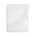 Prześcieradło satynowe z gumką 100x200 Nova białe na wysoki materac 25 cm Eurofirany Prześcieradło satynowe z gumką 100x200 Nova białe na wysoki materac 25 cm Eurofirany