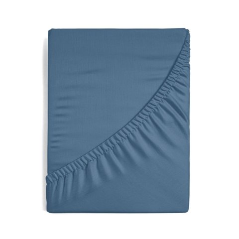 Prześcieradło satynowe z gumką 100x200 Nova granatowe na wysoki materac 25 cm Eurofirany Prześcieradło satynowe z gumką 100x200 Nova granatowe na wysoki materac 25 cm Eurofirany