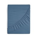 Prześcieradło satynowe z gumką 100x200 Nova granatowe na wysoki materac 25 cm Eurofirany Prześcieradło satynowe z gumką 100x200 Nova granatowe na wysoki materac 25 cm Eurofirany