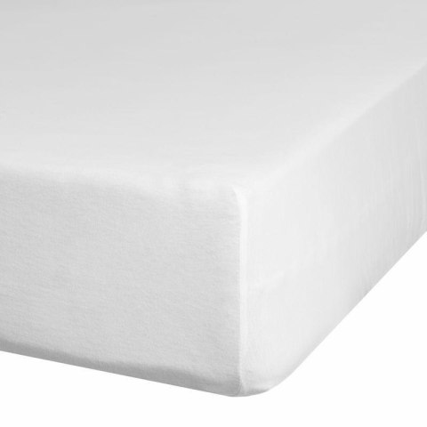 Prześcieradło satynowe z gumką 140x200 Nova białe na wysoki materac 30 cm Eurofirany Prześcieradło satynowe z gumką 140x200 Nova białe na wysoki materac 30 cm Eurofirany