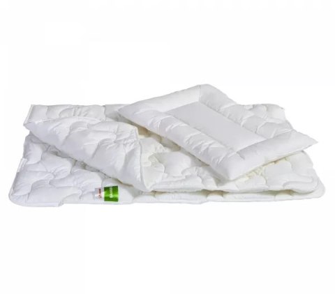 Kołdra dla dzieci 100x135 poduszka 40x60 Bamboo biała z włókien pozyskiwanych z drewna bambusowego Inter Widex Kołdra dla dzieci 100x135 poduszka 40x60 Bamboo biała z włókien pozyskiwanych z drewna bambusowego Inter Widex