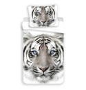 Pościel bawełniana 140x200 Tygrys biały 8088 Tiger white poszewka 70x90 Pościel bawełniana 140x200 Tygrys biały 8088 Tiger white poszewka 70x90