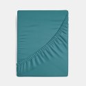 Prześcieradło satynowe z gumką 160x200 Nova turkusowe ciemne na wysoki materac 30 cm Eurofirany Prześcieradło satynowe z gumką 160x200 Nova turkusowe ciemne na wysoki materac 30 cm Eurofirany