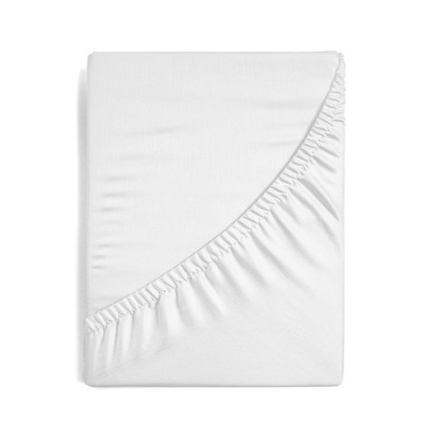 Prześcieradło satynowe z gumką 180x200 Nova białe na wysoki materac 30 cm Eurofirany Prześcieradło satynowe z gumką 180x200 Nova białe na wysoki materac 30 cm Eurofirany
