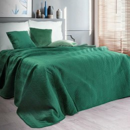 Narzuta dekoracyjna 170x210 Sofia zielona ciemna welurowa Eurofirany