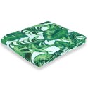 Narzuta dekoracyjna 240x260 biała liście monstera palmy pikowana Palms Narzuta dekoracyjna 240x260 biała liście monstera palmy pikowana Palms