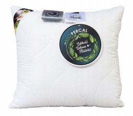 Poduszka antyalergiczna 40x40 BioPercal 250g biała pikowana delikatny perkal 100% bio bawełna AMZ