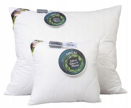 Poduszka antyalergiczna 50x70 BioPercal 650g biała termo delikatny perkal 100% bio bawełna AMZ