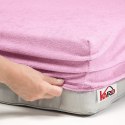 Prześcieradło frotte z gumką 80x200 różowe jasne 018 grube 200g/m2 KARO Prześcieradło frotte z gumką 80x200 różowe jasne 018 grube 200g/m2 KARO