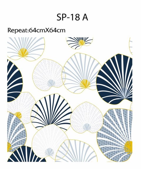 Pościel satynowa 160x200 18A Premium Victorei liście biała granatowa Pościel satynowa 160x200 18A Premium Victorei liście biała granatowa