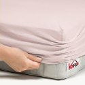 Prześcieradło jersey z gumką 180x200 różowe pudrowe 064 grube 150g/m2 KARO Prześcieradło jersey z gumką 180x200 różowe pudrowe 064 grube 150g/m2 KARO