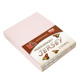 Prześcieradło jersey z gumką 60x120 różowe pudrowe 064 grube 150g/m2 KARO