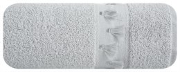 Ręcznik Anabel 70x140 srebrny 02 pompony frędzle 450g/m2 Eurofirany