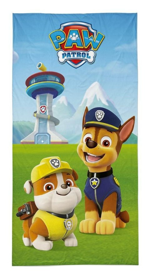 Ręcznik dziecięcy 70x140 Psi Patrol zielony niebieski bawełniany PP 05 BT Ręcznik dziecięcy 70x140 Psi Patrol zielony niebieski bawełniany PP 05 BT