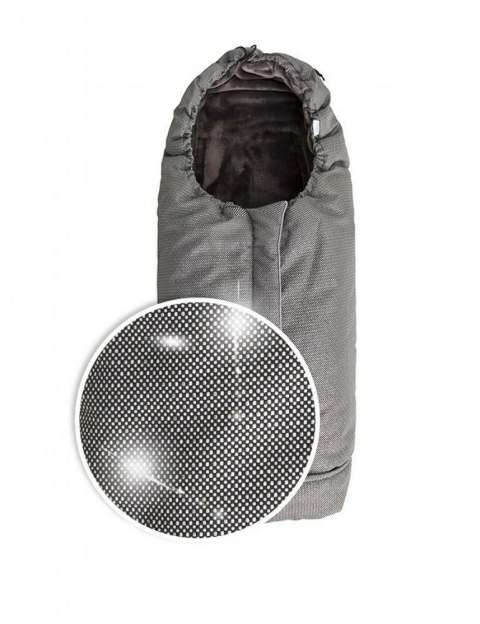 Śpiworek do wózka Triton Footmuff czarny srebrny TDST-70 Śpiworek do wózka Triton Footmuff czarny srebrny TDST-70