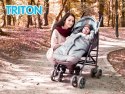 Śpiworek do wózka Triton Footmuff czarny srebrny TDST-70 Śpiworek do wózka Triton Footmuff czarny srebrny TDST-70