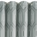 Zasłona gotowa na przelotkach 140x250 Diadem srebrna biała geometria Eurofirany Zasłona gotowa na przelotkach 140x250 Diadem srebrna biała geometria Eurofirany