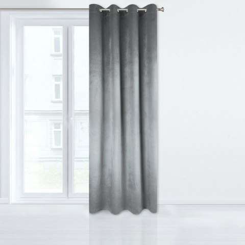 Zasłona gotowa na przelotkach 140x250 Taylor srebrna welurowa Zasłona gotowa na przelotkach 140x250 Taylor srebrna welurowa