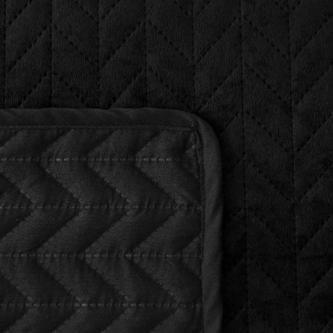Narzuta kapa pikowana 200x220 welurowa czarna Moxie Narzuta kapa pikowana 200x220 welurowa czarna Moxie