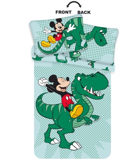 Pościel bawełniana 100x135 Myszka Miki Mickey Mouse dinonazur zielona do łóżeczka 4775 poszewka 40x60 Pościel bawełniana 100x135 Myszka Miki Mickey Mouse dinonazur zielona do łóżeczka 4775 poszewka 40x60