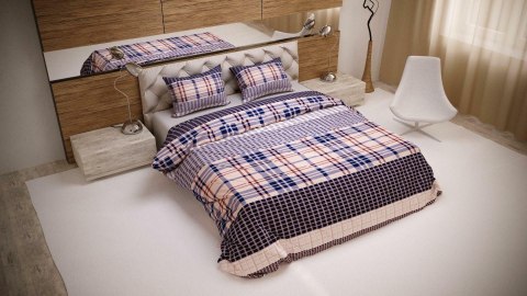 Pościel bawełniana 160x200 Krata fioletowa łososiowa 28095/1 Luxury 01 Pościel bawełniana 160x200 Krata fioletowa łososiowa 28095/1 Luxury 01