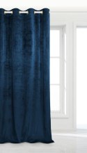 Zasłona gotowa 140x250 granatowa welurowa na przelotkach soft Velvet do salonu Zasłona gotowa 140x250 granatowa welurowa na przelotkach soft Velvet do salonu