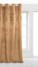 Zasłona gotowa 140x250 musztardowa welurowa na przelotkach soft Velvet do salonu Zasłona gotowa 140x250 musztardowa welurowa na przelotkach soft Velvet do salonu