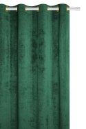 Zasłona gotowa 140x250 zielona butelkowa na przelotkach soft Velvet do salonu Zasłona gotowa 140x250 zielona butelkowa na przelotkach soft Velvet do salonu
