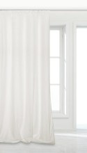 Zasłona gotowa 140x270 biała welurowa na taśmie soft Velvet do salonu