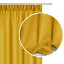Zasłona gotowa 140x270 musztardowa na taśmie Viva do salonu Zasłona gotowa 140x270 musztardowa na taśmie Viva do salonu