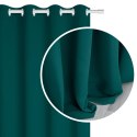 Zasłona zaciemniająca 140x250 turkusowa ciemna gotowa na przelotkach Hold Blackout Zasłona zaciemniająca 140x250 turkusowa ciemna gotowa na przelotkach Hold Blackout