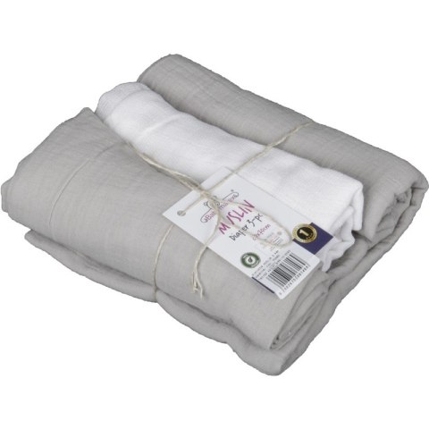 Pielucha muślinowa Muslin 3 szt 70x80 szara 42 bawełniana komplet