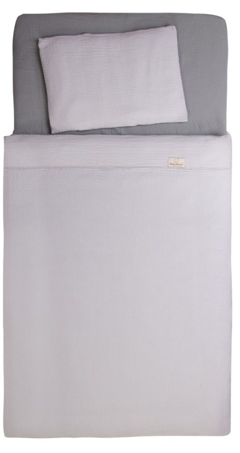 Pościel muślinowa 100x135 Muslin do łóżeczka szara 42 bawełniana dziecięca Pościel muślinowa 100x135 Muslin do łóżeczka szara 42 bawełniana dziecięca
