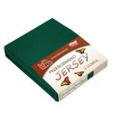 Prześcieradło jersey z gumką 220x240 zielone butelkowe 074 grube 150g/m2 KARO Prześcieradło jersey z gumką 220x240 zielone butelkowe 074 grube 150g/m2 KARO
