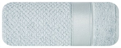Ręcznik Milan 50x90 srebrny frotte 500g/m2 bawełniany z bordiurą przetykaną błyszczącą nicią Eurofirany Ręcznik Milan 50x90 srebrny frotte 500g/m2 bawełniany z bordiurą przetykaną błyszczącą nicią Eurofirany