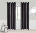 Zasłona gotowa 140x250 grafitowa welurowa na przelotkach Velvet do salonu Zasłona gotowa 140x250 grafitowa welurowa na przelotkach Velvet do salonu