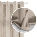 Zasłona gotowa na przelotkach 140x250 beżowa welurowa z kryształkami Shiny Zasłona gotowa na przelotkach 140x250 beżowa welurowa z kryształkami Shiny