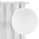Zasłona gotowa na przelotkach 140x250 biała welurowa z kryształkami Shiny Zasłona gotowa na przelotkach 140x250 biała welurowa z kryształkami Shiny