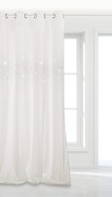 Zasłona gotowa na przelotkach 140x250 biała welurowa z kryształkami Shiny Zasłona gotowa na przelotkach 140x250 biała welurowa z kryształkami Shiny