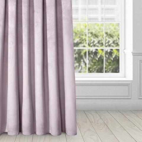 Zasłona gotowa na przelotkach 140x250 pudrowa różowa welurowa Rosa Zasłona gotowa na przelotkach 140x250 pudrowa różowa welurowa Rosa