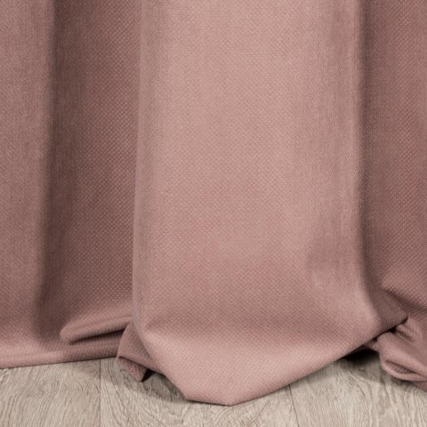 Zasłona gotowa na przelotkach 140x250 różowa ciemna welurowa Milo Eurofirany Zasłona gotowa na przelotkach 140x250 różowa ciemna welurowa Milo Eurofirany