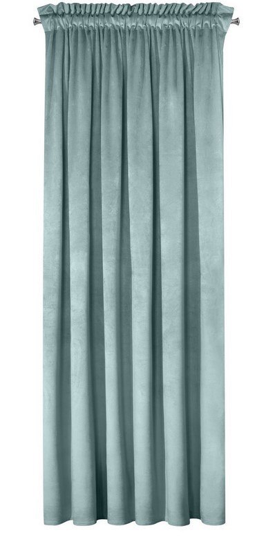 Zasłona gotowa na taśmie 140x270 Rosa morska welurowa D91 Zasłona gotowa na taśmie 140x270 Rosa morska welurowa D91