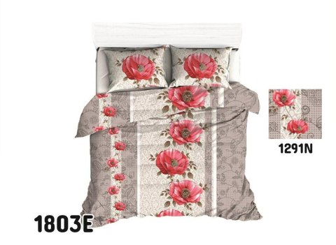 Pościel bawełniana 200x220 1803E maki czerwone kwiaty orientalna 1291N Pościel bawełniana 200x220 1803E maki czerwone kwiaty orientalna 1291N