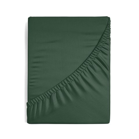 Prześcieradło satynowe z gumką 100x200 Nova zielone ciemne na wysoki materac 25 cm Eurofirany Prześcieradło satynowe z gumką 100x200 Nova zielone ciemne na wysoki materac 25 cm Eurofirany